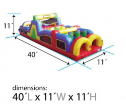 obstacle20dimensions 1674697542 40ft Retro Inflatable Obstacle Course